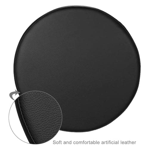 Kadence THRN-NK125 Home Series Round Drum Throne | 360° Swivel Seat | Height Adjustable Tripod Base | High-Density Foam Cushion | Black 5