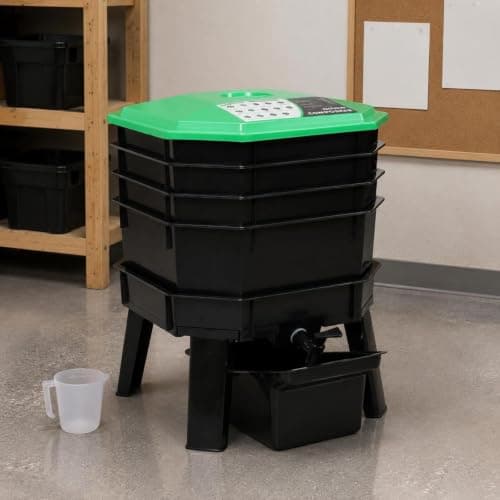 LOOM TREE Worm Compost Bin Easy to Use Vermicompost Bin Worm Farm Tray for Garden, Balcony, Patio 3