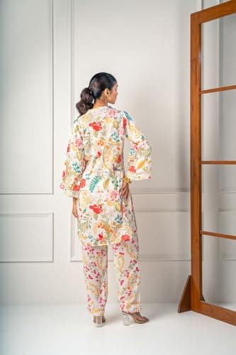 India Circus by Krsnaa Mehata Soothing Creations Co-Ord Set Size 46 for Women Stylish Kurta Set Ethnic Printed Co-Ord Set Multicolour 3