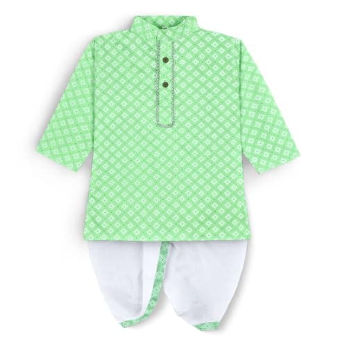 LA Petite© Baby Ethnic Dress | Traditional dhoti kurta |Festival annaprashan Wedding Dress (5-6 Years, Green)