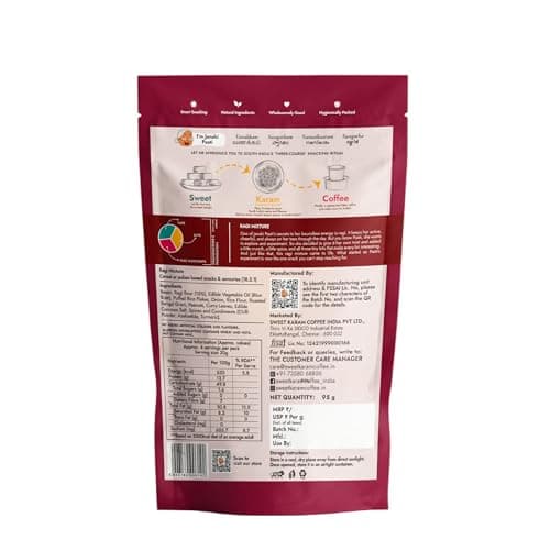 Sweet Karam Coffee Ragi Mixture - 95g | No Palm Oil or Preservatives | Authentic South Indian Savory Snack | Crispy Tea-Time Namkeen | Healthy Millet Mixture 4