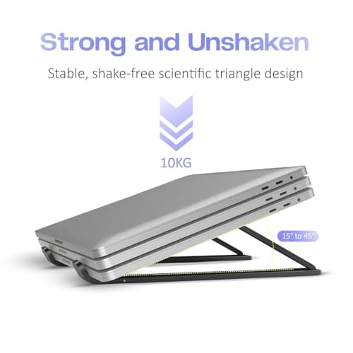 Lapster Ergonomic Portable Aluminium Laptop Stand-Black 3