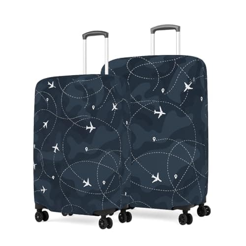 Printed Luggage Cover for Traveling Bag & Suitcase - Stretchable & Scratchproof Trolley Protector with Velcro Lock & Lightweight Washable Material(Suitcase Bag Not Included, Only Cover in Product) 3