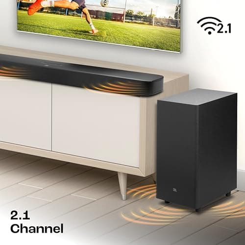 JBL New Launch Bar 2.1 Essential (440W) Soundbar with Dolby Digital & Powerful Bass, Wireless Subwoofer, HDMI ARC, Bluetooth Streaming, Optical Input 4
