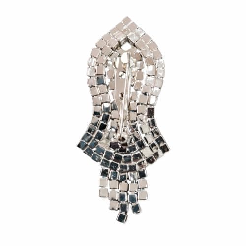 Brooch Pin Leaf Shape Rhinestone for Saree, Suit & Blazer (Turquoise) 4