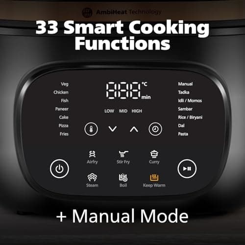 Philips OneChef Smart All in One Cooking Device | 33-in-1 Functions (Air Fry, Stir Fry, Steam, Boil and Curry) | AmbiHeat Technology for Perfect Indian Cooking | 6L Capacity | 2 years Warranty 3
