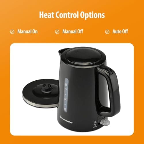 Toastmaster Electric Kettle by Select Brands - Cordless Electric Water Boiler for Coffee, Tea & More - Use This Electric Tea Kettle in Your Kitchen or Dorm - 1.7 Liters, Black 5