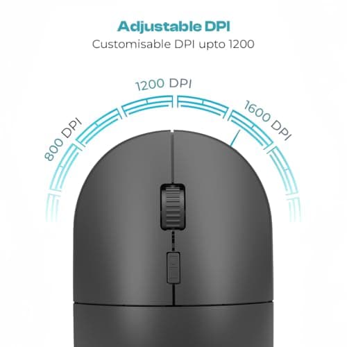 Lapcare WL-102 2.4GHz Wireless Keyboard and Mouse Combo | USB Nano Receiver | Rupee Key | Silent Typing | Power Saving Mode | Battery Included | Windows 7/8/10/11 Compatible 3