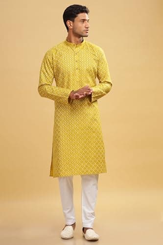 BE ACTIVE Cotton | Traditional and Elegant Look | Indian Kurta for Men | Full Sleeve Kurta C-RF0062 KR 3 M 4