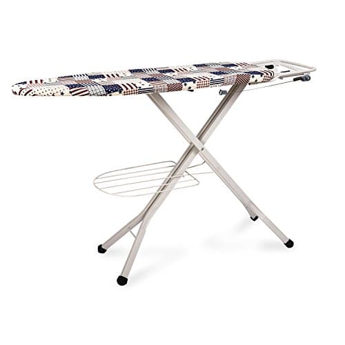 Orril Premium Metal Ironing Board Foldable with Grilled Iron Holder, White Steel Folding Ironing Board with Tray/Wire Manager and Aluminised Surface, White (Make in India)-Made in India