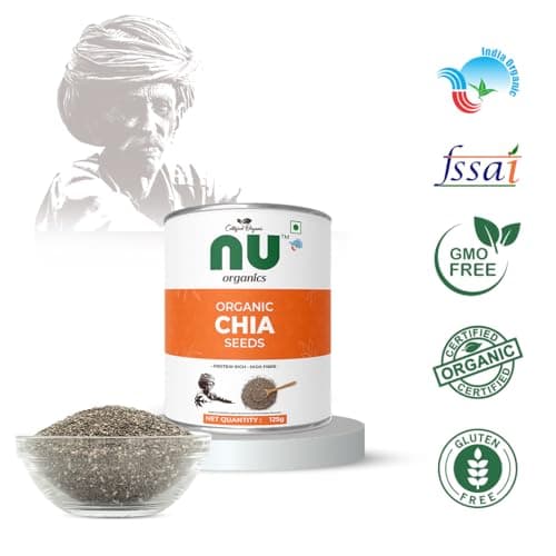Nu Organics Black Chia Seeds – 250g, Nutrient-Packed Superfood | Organic, Non-GMO, Gluten-Free | Rich in Omega-3, Fiber & Protein for Smoothies, Puddings, and Baking 2