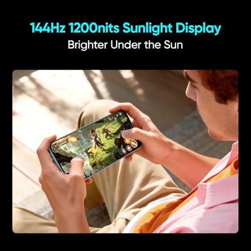 realme 16T 5G Smartphone 8000mAh Batterya 45W Fast Charge, 6.8 inch 144Hz Display, 8GB RAM 128GB ROM, 50mp AI Rear Camera, MediaTek Dimensity 6300 Chipset, Android 16, IP69 Pro Aurora Green 5