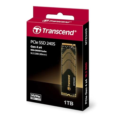 Transcend 1TB SSD NVMe PCIe Gen4 x4 240S, Solid State Drive, M.2 2280, Sequential Read/Write - up to 3,800/3,200 MB/s - TS1TMTE240S 2