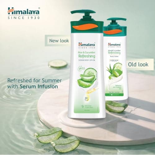 Himalaya Aloe & Cucumber Refreshing Serum Body Lotion| 400ml| Aloe Vera | Cucumber Extracts| Refreshes & Cools Skin | 48 H Moisturization | pH 5.5 | Moisturizes 5 Layers Deep 3