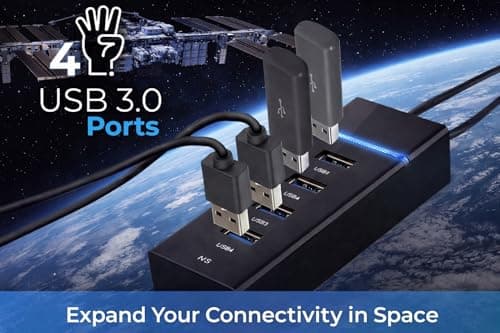 VIHOMI 4 Port USB 3.0 Hub with Hi-Speed Data Transfer, LED Indication, 15cm Cable, Backward Compatible, Multi Device Connection, Plug Play Usage, Glossy Finish and Lightweight Design 2
