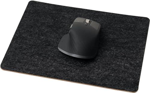 TIERNO Natural Felt Mouse Pad & Desk Mat | Non-Slip Keyboard Pad for Computer, Laptops, and Gaming Consoles (Grey)
