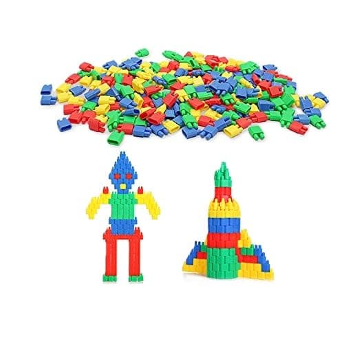 200 PCS Bullet Building Blocks Toy for Kids 3-10 Years | Multicolor Plastic Puzzle Construction Set | Early Education Learning Toy | Creative Building Blocks for Boys & Girls