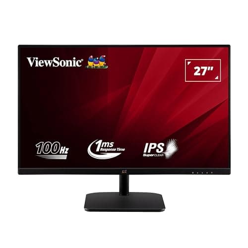 ViewSonic VA2732-H 27-inch (68.58cm) FHD 1920 x 1080p IPS Monitor |100 Hz | 1ms |Frameless | Flicker Free | Low Blue Light | sRGB 109% | Tilt | HDMI, VGA |Mac Compatible | Black