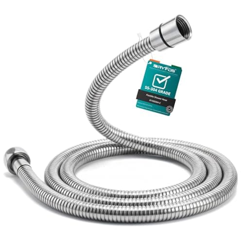 Ryfos India’s 1st Brand with Lifetime Support, R1510SH, SS-304 Grade, 1.5 Meter Flexible Shower Hose Pipe, Ideal for Health Faucets, Jet Sprays & Hand Showers, Chrome