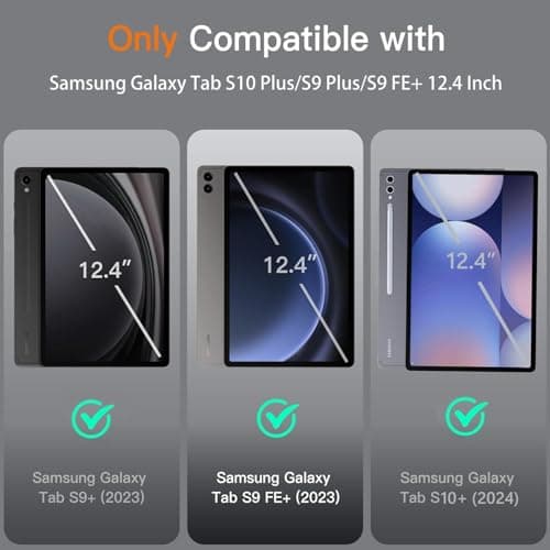 typecase Keyboard Case for Samsung Galaxy Tab S10+, S9+ & S9 FE+ (12.4 Inch) with 7-Colors Backlit, S-Pen Holder, 3 Viewing Angle, Magnetically Detachable Wireless Keyboard (NOT Fit S10 FE+) 3