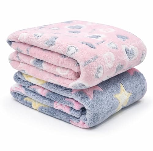 First Kick Luxury Soft Baby Blanket Combo Pack of 100 x 75 cm Premium Fleece Newborn Swaddle Wrap | Baby Bath Towel All Season Blanket for 0-12 Months Crib Stroller Travel Use