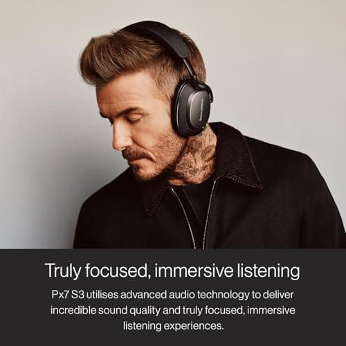 Bowers & Wilkins Px7 S3 Over-Ear Headphones, High-Resolution Sound, Comfortable Fit, Bluetooth, Active Noise Cancelling & Transparency Mode, 30-Hour Playtime, Quick Charge Support, Anthracite Black 2