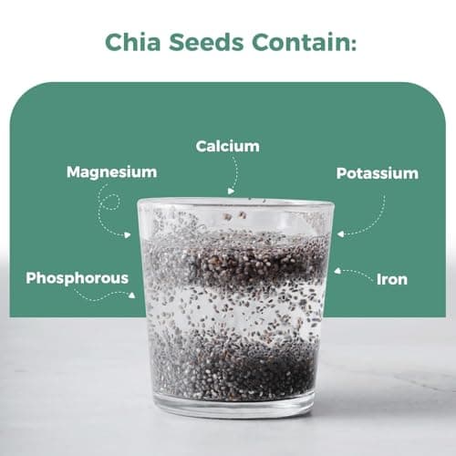 Pureheart Raw Chia Seeds 454 gm | Seeds for Eating | Rich in Calcium Protein Fiber Omega-3 and Antioxidant | Chia Seeds for Weight Management | Diet Snack Naturally Sourced - Reusable Jar 4