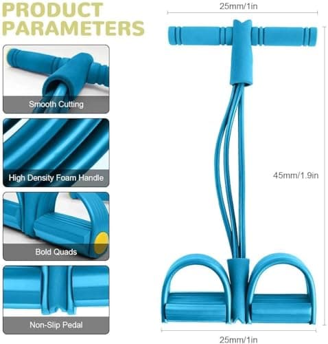 Pritent Pull Reducer Training Band, Exercise Equipment for Home Gym, Yoga Pedal Puller Resistance Band, Tummy Trimmer for Men Women, Leg Stretching Band for Exercise, Full Body Workout Tool 2