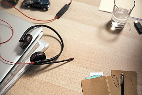 POLY Plantronics Blackwire C3220M Wired Headphones On Ear Heaphones With Mic Black 2