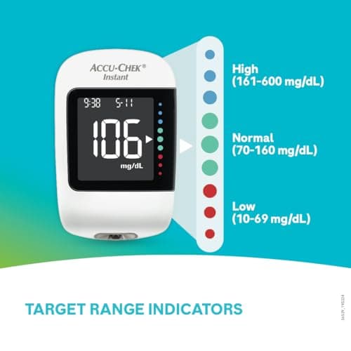 Accu-Chek Instant Blood Glucose Glucometer (with Bluetooth) with Vial of 10 Strips, 10 Lancets and a Lancing Device FREE for Accurate Blood Sugar Testing 4