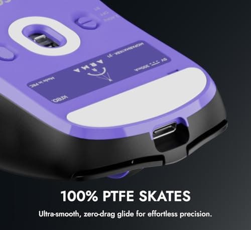 Kreo High Performance Wireless Gaming Mouse, 4k Polling Rate, Pixart 3395 Sensor, 26,000 DPI,100+ Hr Battery, 4000Hz Polling Rate, Lightstrike Optical Switches, Ergonomic Design (Arma, Black) 5