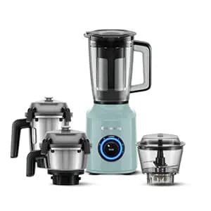 Atomberg Zenova Fresh Juicer Mixer Grinder | Coarse Mode for Silbatta-like Texture | Intelligent BLDC Motor | Safety Features |4 Jars including Chopper & Juicer Jar | Hands-Free Operation | Misty Teal