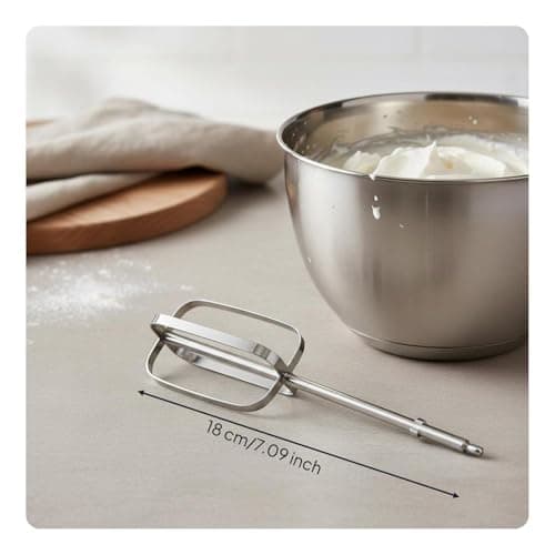 TRENDIVIBE 2 Pieces Hand Mixer Beater Widely Compatible Stainless Steel Whisk Attachment Easy to use Hand Mixer Whisk 4-Blade Beater 2