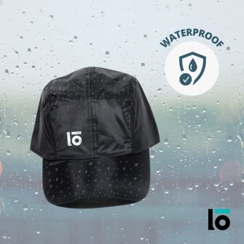 lowercase Unisex Polyester Waterproof Caps, Water Resistance, Rainy Season Men Caps for Monsoon Season Black, Free Size 3