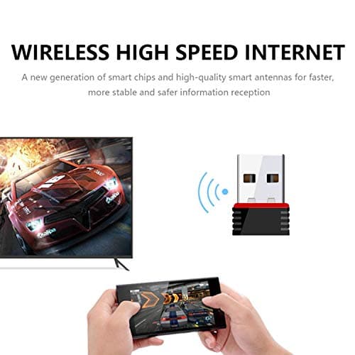 F5 SmartTech 950MBPS Mini Wireless Receiver, 2.4 GHz, WiFi Dongle for PC, Laptop, Desktop USB Adapter (Black) 3