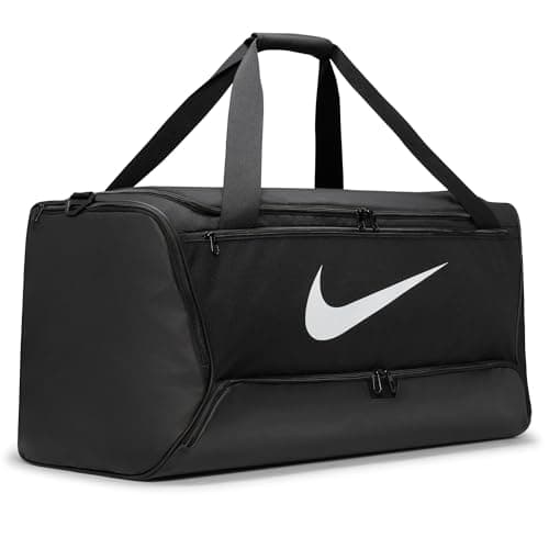NIKE Polyester Unisex's Western Polyester 95 L Black/White,71.12 cm Duffel Bag 3