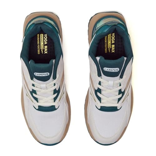 Campus Men's Vitality Sneakers Off.WHT/D.GRN - 8UK/India 4