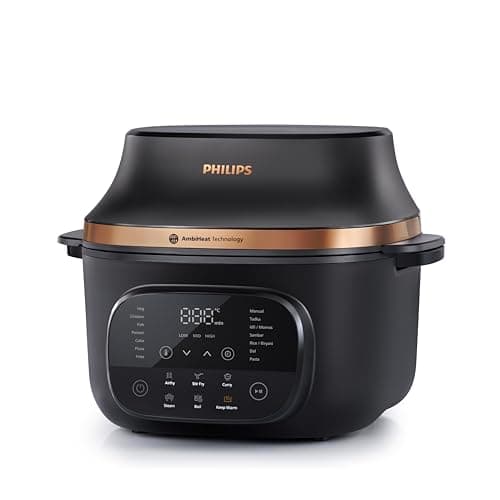 Philips OneChef Smart All in One Cooking Device | 33-in-1 Functions (Air Fry, Stir Fry, Steam, Boil and Curry) | AmbiHeat Technology for Perfect Indian Cooking | 6L Capacity | 2 years Warranty