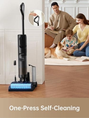 DREAME H12 Dual Smart Wet Dry Upright Vacuum, Floor Cleaner Mop Combo 4-in-1 Cordless Stick Vacuum for Multi-Surface, One-Step Self Cleaning with Hot Air Drying 3