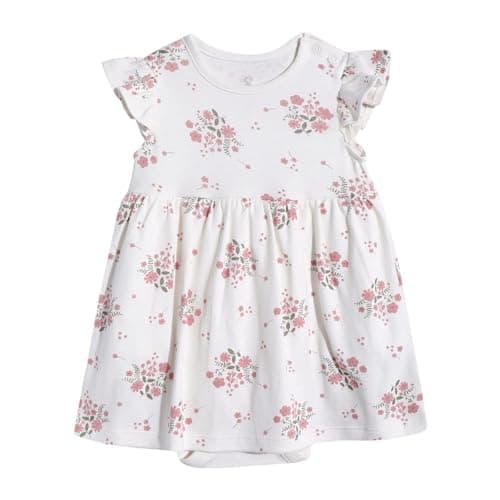 Mothercare Girls Autumn Charm Printed Short Sleeve Rompers | Soft Baby Jumpsuit Playwear | Pink Infant Outfit for Toddlers