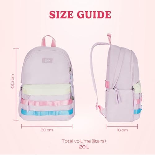Genie Kpack Laptop Backpack for 15.6 Inch Laptop, Lavender | Spacious College & Office Backpack for Women & Girls 5