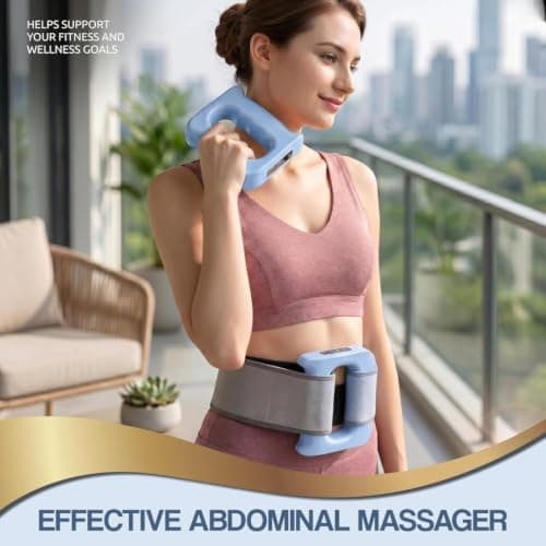 Dealsure Electric Fascia Massage Ring | Rechargeable Deep Tissue Massager with 5 Speed Settings & 3 Modes | Belly Fat Burner Machine | Hands-Free Full Body Relaxation for Men & Women 5