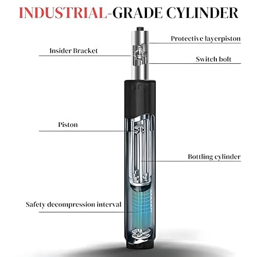 Mrc Office Chair Spare Parts Heavy Duty Gas Lift Hydraulic Pneumatic Shock Cylinder 120mm Universal Size Easily Replacement Fits Most of Executive Chairs (Black) 3