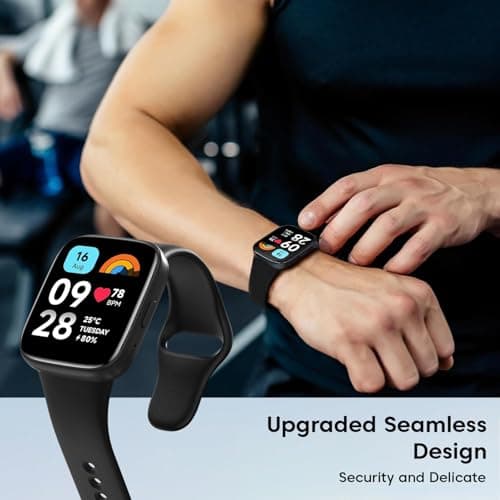 Sounce Soft Silicone Classic Strap Bands for Redmi Watch 3 Active Smart Watch Only, Comfort and Flexible Straps for Men Women and Boys & Girl 5