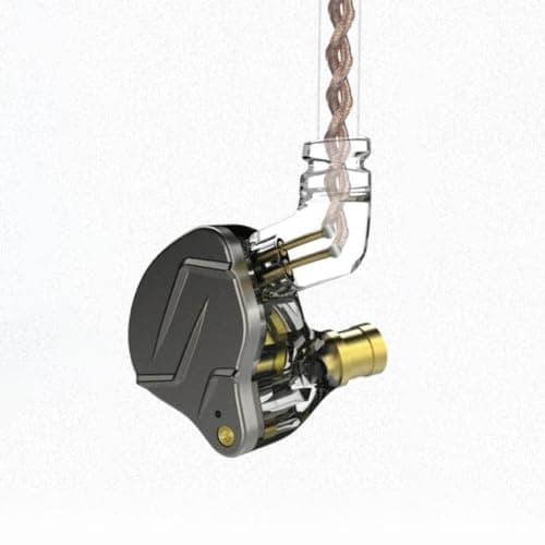 KZ ZSN Pro Wired in-Ear Monitor Earphone with Mic, Hybrid Dual-Magnetic DD + 1BA HiFi IEM, High-Purity Silver-Plated Cable, 0.75mm Detachable IEMs, 3.5mm Plug for Audiophiles & Musician