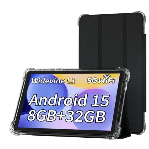 BYANDBY Android 12.0 7 Inch Tablet Tablet, 4GB + 32GB ROM (1TB Expansion), Quad-Core, WiFi, GMS, Dual Camera, Educational, Gaming (Black)