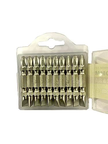 Jon Bhandari Tools 50mm Magnetic Power Double Ended Screwdriver Bits Set – PH2 Phillips & SL6 Slotted Tips – 2-in-1 Flat & Cross Head Drill Bits (Pack of 10) for Electric, Cordless & Impact Drivers 2