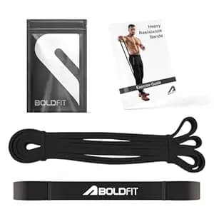 Boldfit Heavy Resistance Band for Exercise & Stretching, Pull Up Band Suitable in Home & Gym Workout, Power Bands for Men & Women. (Black 15-30 kg Resistances)(Material: Natural Rubber)