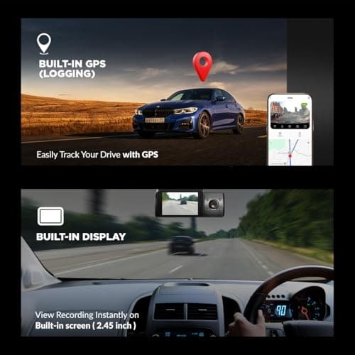 CP PLUS True 4K Dashcam for Car with Built-in GPS | 8MP Front, Cabin & Rear (3 CH) Dash Cam | Sony Starvis | 2.5" Display | WDR Night Vision | 139° Wide View Angle | Support SD Card upto 1TB | CP-F86C 4