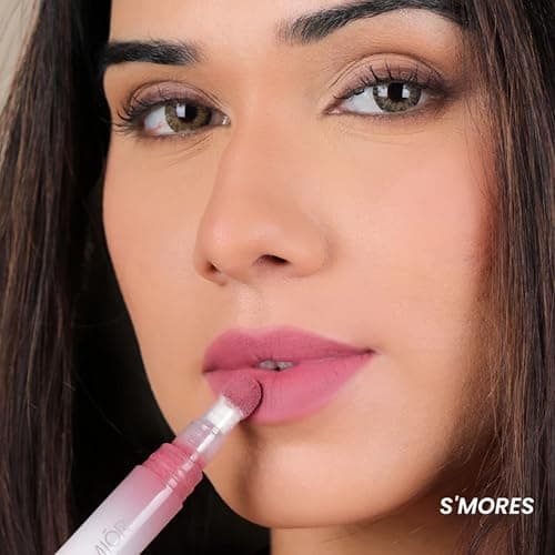 LAMIOR Blurry Fudgy Matte Lip Tint Combo - Long Lasting, Transfer Proof & Hydrating Lip Tint, Enriched with Jojoba Oil, Almond & Mango Extracts with Cushion Applicator, (Winter Delight, Pack of 3) 4